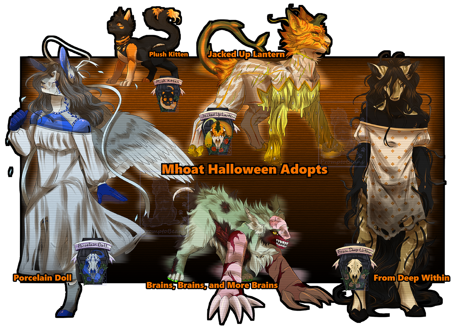 [Trade : Comm] Mhoat Halloween Advent Adopts